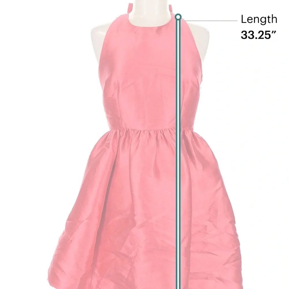 Kate Spade Red Dupioni Silk Style Halter Mini Dress Size 6